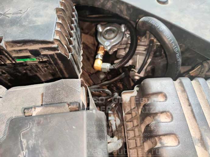 детали ГБО GDI ЕвропаГаз, установка на Чери Арризо 8 2024 г.в., 1.6 л., 149,60 л.с., с пробегом; 59 980 км., тороидальный баллон 42 литра в багажнике, заправочное устройство в заднем бампере, Нижний Новгород, Дзержинск