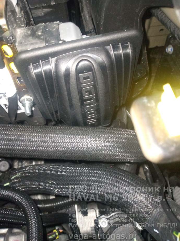 блок управления Digitronic<, установка на Хавейл М6, 2024 г.в., 1.5 л., 143 л.с., с пробегом 1 000 км., ВЗУ в лючке бензобака, тороидальный баллон 73 литра в багажнике, в нише для запасного колеса, Нижний Новгород, Дзержинск