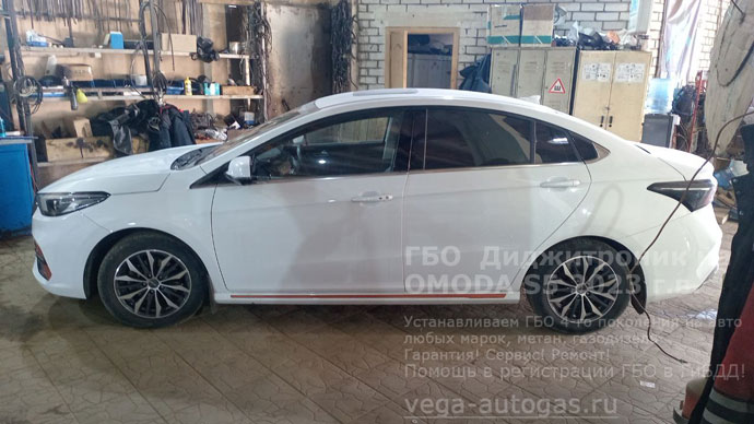 Установка ГБО Диджитроник на Омода S5 2023 г.в., 1.5 л., 117 л.с., с пробегом 45 311 км., ВЗУ в лючке бензобака, тороидальный баллон 54 литра в багажнике, в нише для запасного колеса, Нижний Новгород, Дзержинск